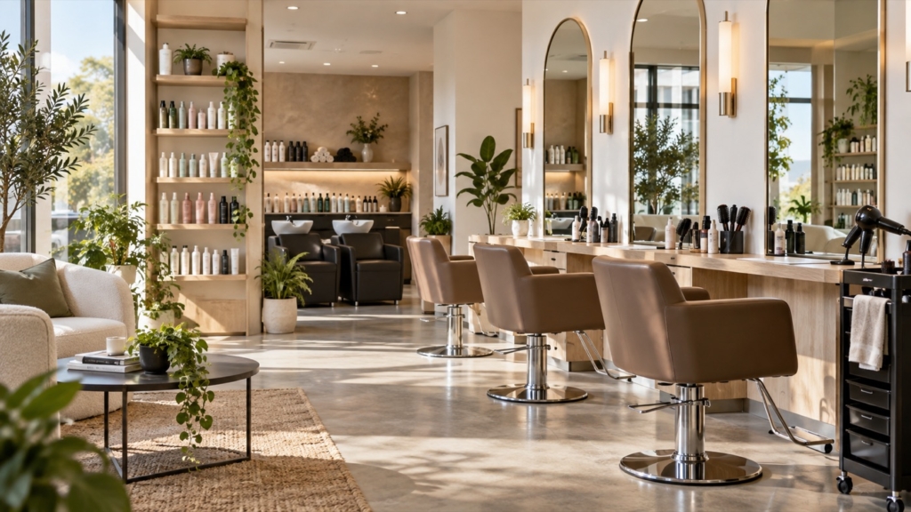 Modern kuaför ve güzellik salonu