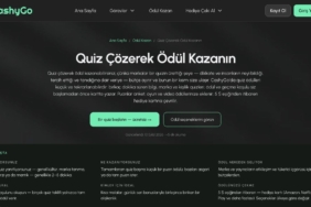 CashyGo quiz görevleri sayfası ekran görüntüsü