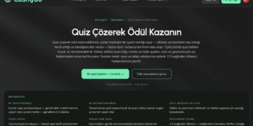 CashyGo quiz görevleri sayfası ekran görüntüsü